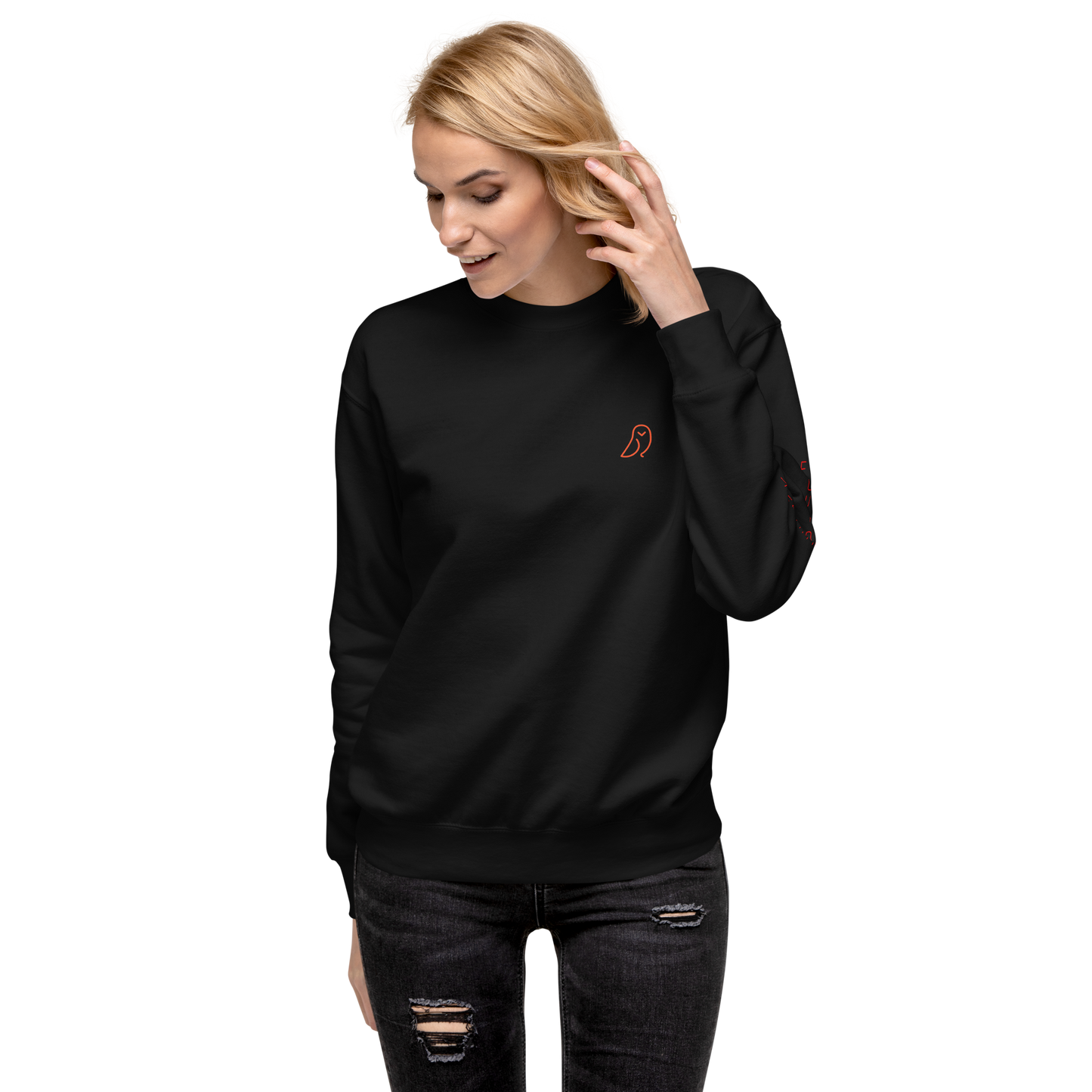 418 Bungee Red Sleave Sweater Black