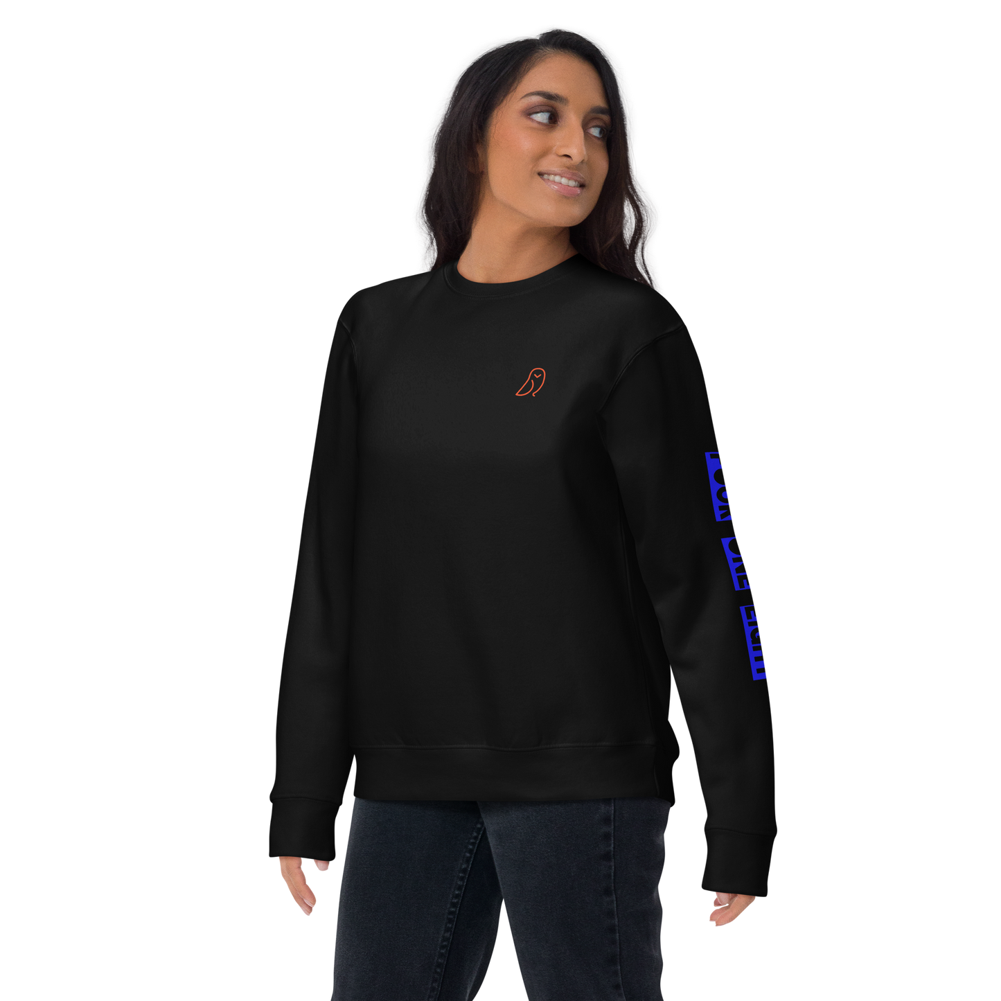 418 Bloc Blue Sleave Sweater Black