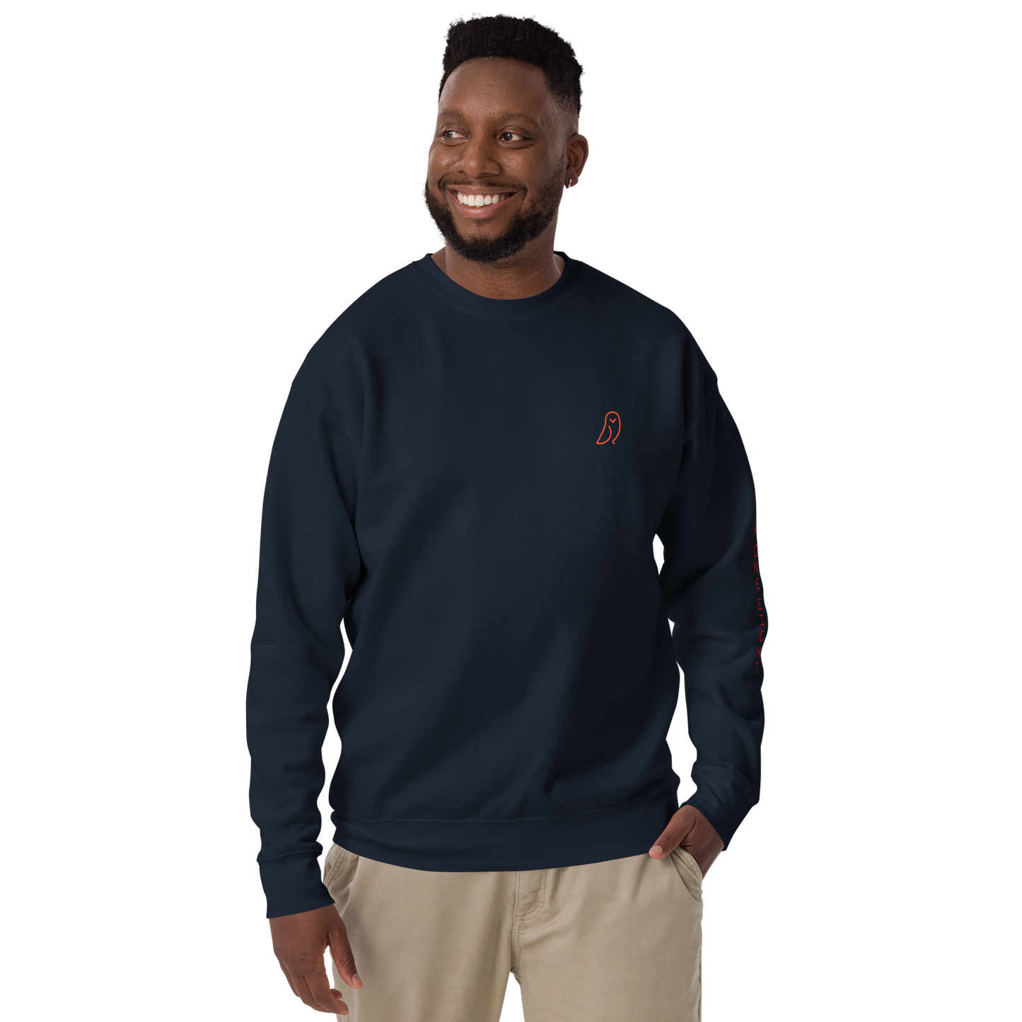 418 Bungee Red Sleave Sweater Navy