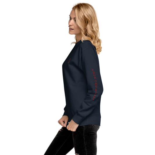 418 Bungee Red Sleave Sweater Navy