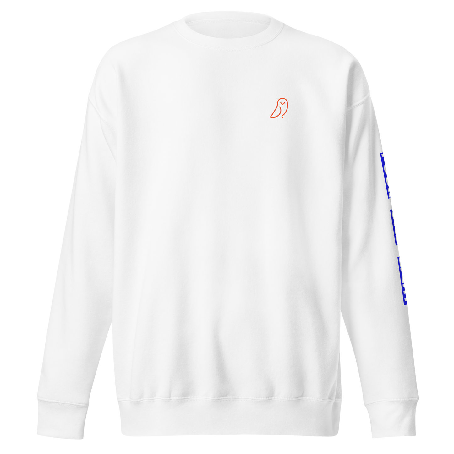 418 Bloc Blue Sleave Sweater White