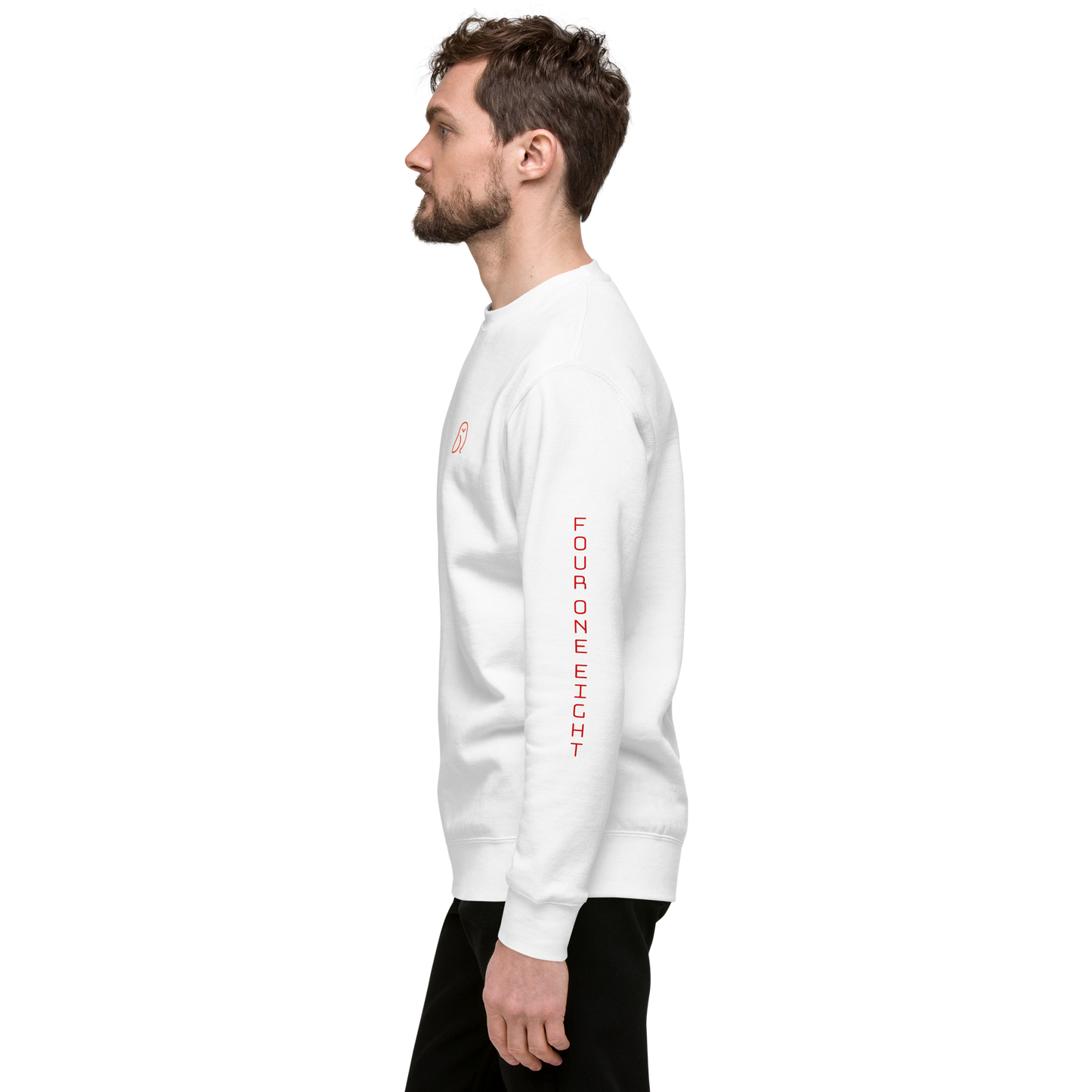 418 Bungee Red Sleave Sweater White