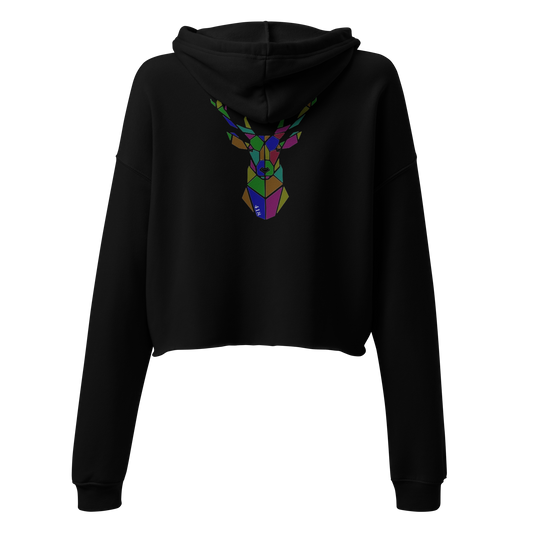 418 Geoeer Crop Hoodie Black