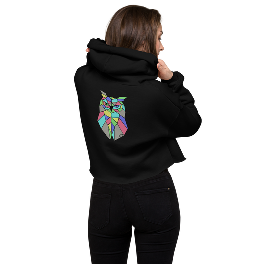 418 Geowl Crop Hoodie Black