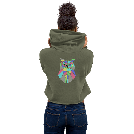418 Geowl Crop Hoodie Military Green