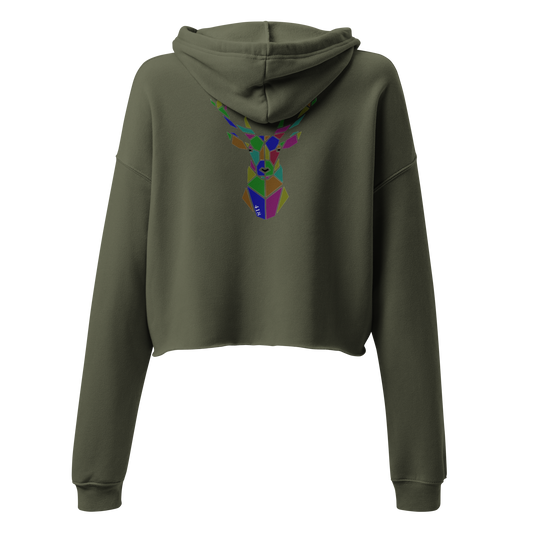 418 Geoeer Crop Hoodie Military Green
