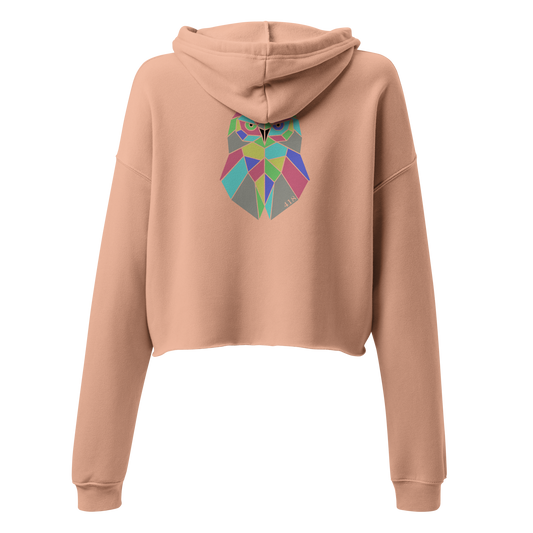 418 Geowl Crop Hoodie Peach