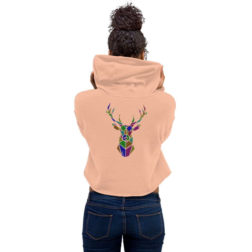 418 Geoeer Crop Hoodie Peach
