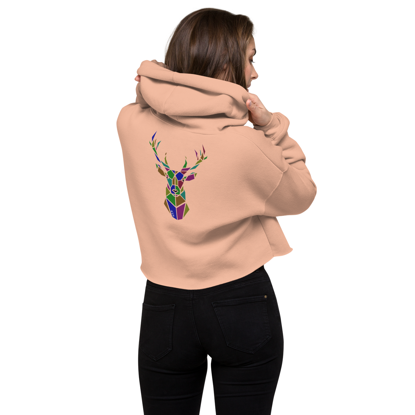 418 Geoeer Crop Hoodie Peach