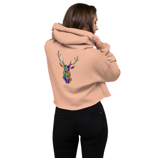 418 Geoeer Crop Hoodie Peach