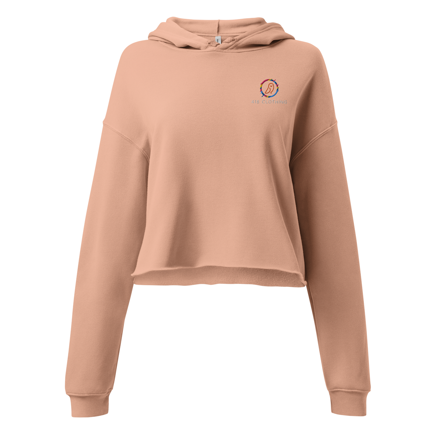 418 Geoeer Crop Hoodie Peach